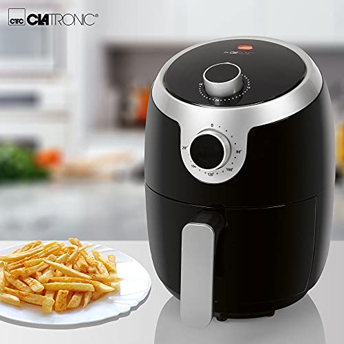 Clatronic Heißluftfritteuse mit 360° Air-Flow | Öl- und fettfreies Frittieren | Airfryer 80°C - 200°C | Heissluftfritteuse 2,5L | Air Fryer mit Abschaltautomatik & Überhitzungsschutz | FR 3816 H – Bild 8