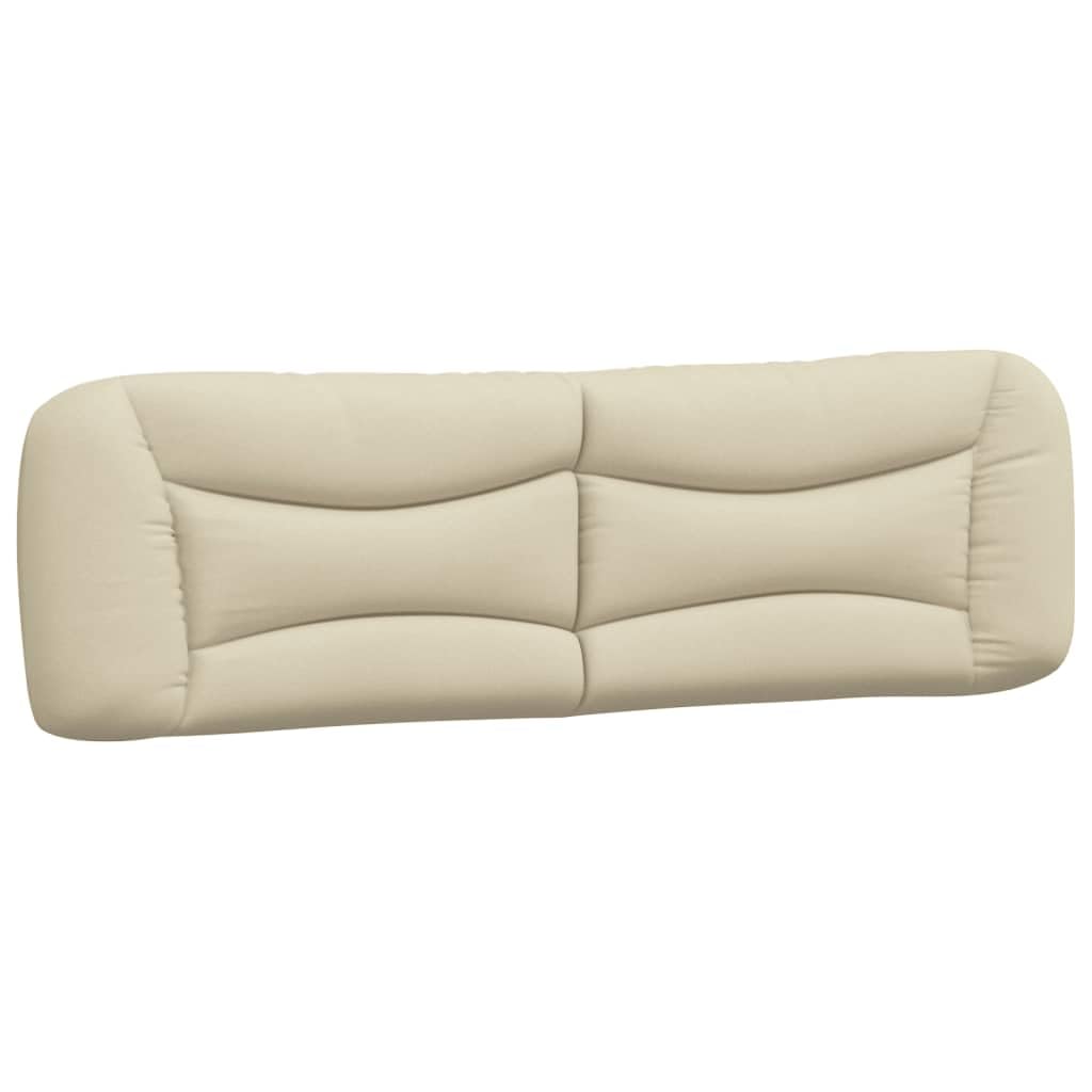 Cuscino Testiera Hvar Crema 180 cm in Tessuto Traspirante Morbido per Letto Elegante Testata Imbottita con Fibra PP per Lettura TV Supporto Schiena Facile Installazione Con Fascia o Testiera Curva