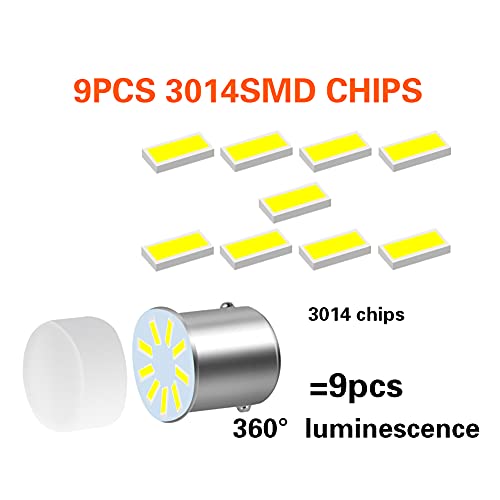 Duabhoi 4× 1157 Led Bay15D 1034 2057 2357 7528 P21/5W Bulb Replacement For Car Rv Camper Reverse Lamps Back Up Tail Brake Stop Parking Interior Indoor Dome Light White #TOP2