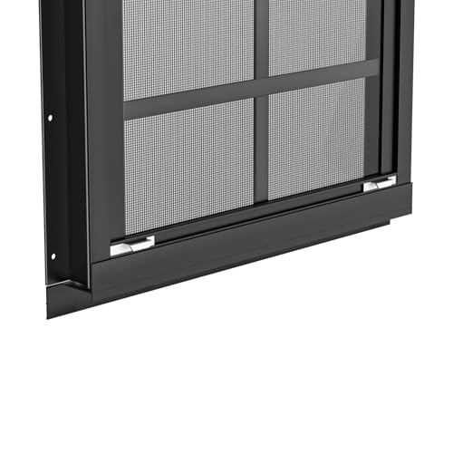 Fenêtres d'abri de jardin design noir de 45,7 x 58,4 cm finitions soignées - 4