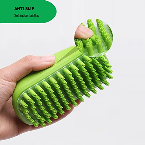 Metopets Dog Bath Brush For Grooming Deshedding Washing Massaging Dogs & Cats, Shampoo Brush Shower Scrubber With Rubber Bristles Removes Loose Hairs From Your Pet #TOP3