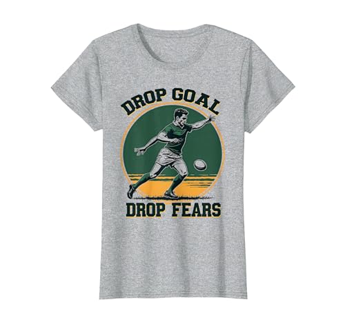 Drop Goal Rugby Motivation T-Shirt Women Heather Grey XS