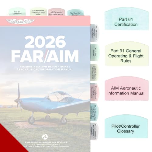 Onglets pour FAR/AIM 2026/2025 pour ne plus chercher vos pages de réglementation CFI