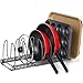 Better Things Home 12+ Expandable Pan and Pot Lid Organizer Rack for Cabinet, Pot Lid Holder Pot Organizers Inside Cabinet, Pots and Pans Organizer Under Cabinet (Dark Grey, 8 DIVIDERS)