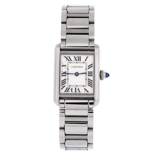 Cartier, Pre-Loved Must de Cartier Tank Quartz Watch Stainless Steel 22, Silver