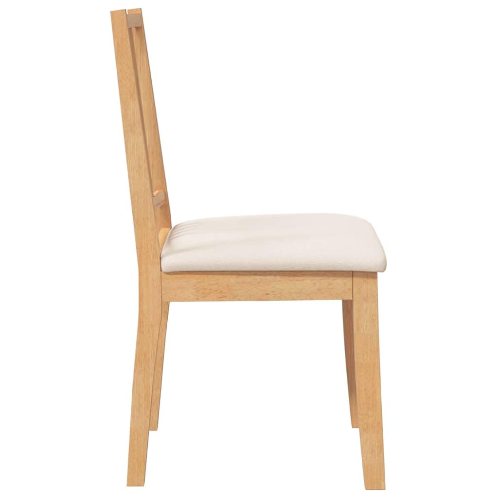lite drewno kauczukowe ergonomiczne z poduszkami brąz 2 szt. 48x58x87 cm