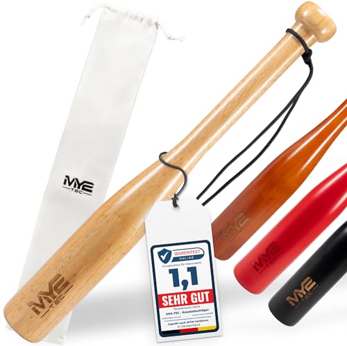 Produktfoto von Robuster Knüppel Massivholz Baseballschläger - 18 Zoll ; 48cm - Outdoor Baseball Schläger mit Schlaufe und…