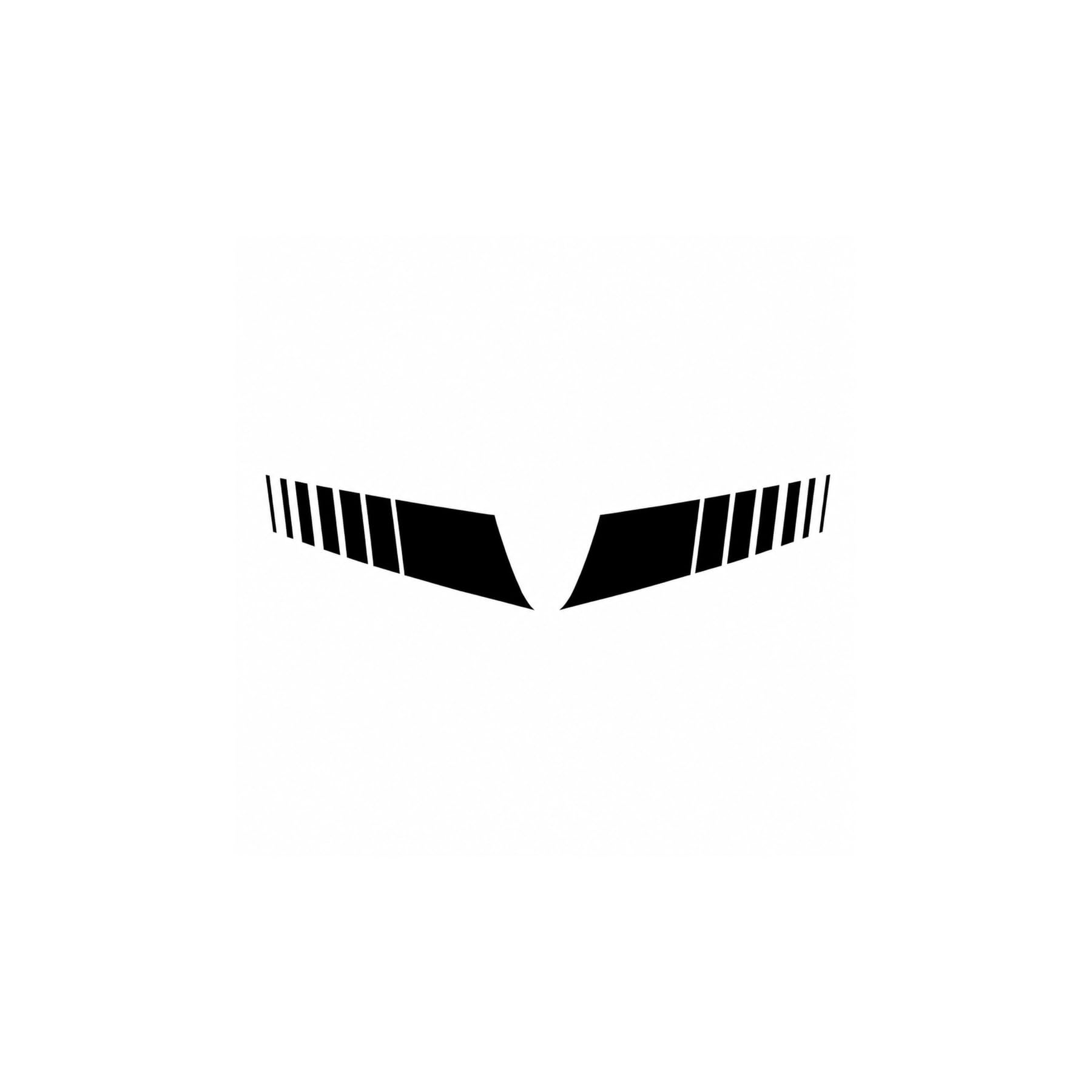 Car Hood Stripe Stickers, 2Pcs Vinyl Racing Decals for Auto Hood and Bumper, Waterproof Exterior Graphics for Cars and Trucks(A-139 White 2pcs)