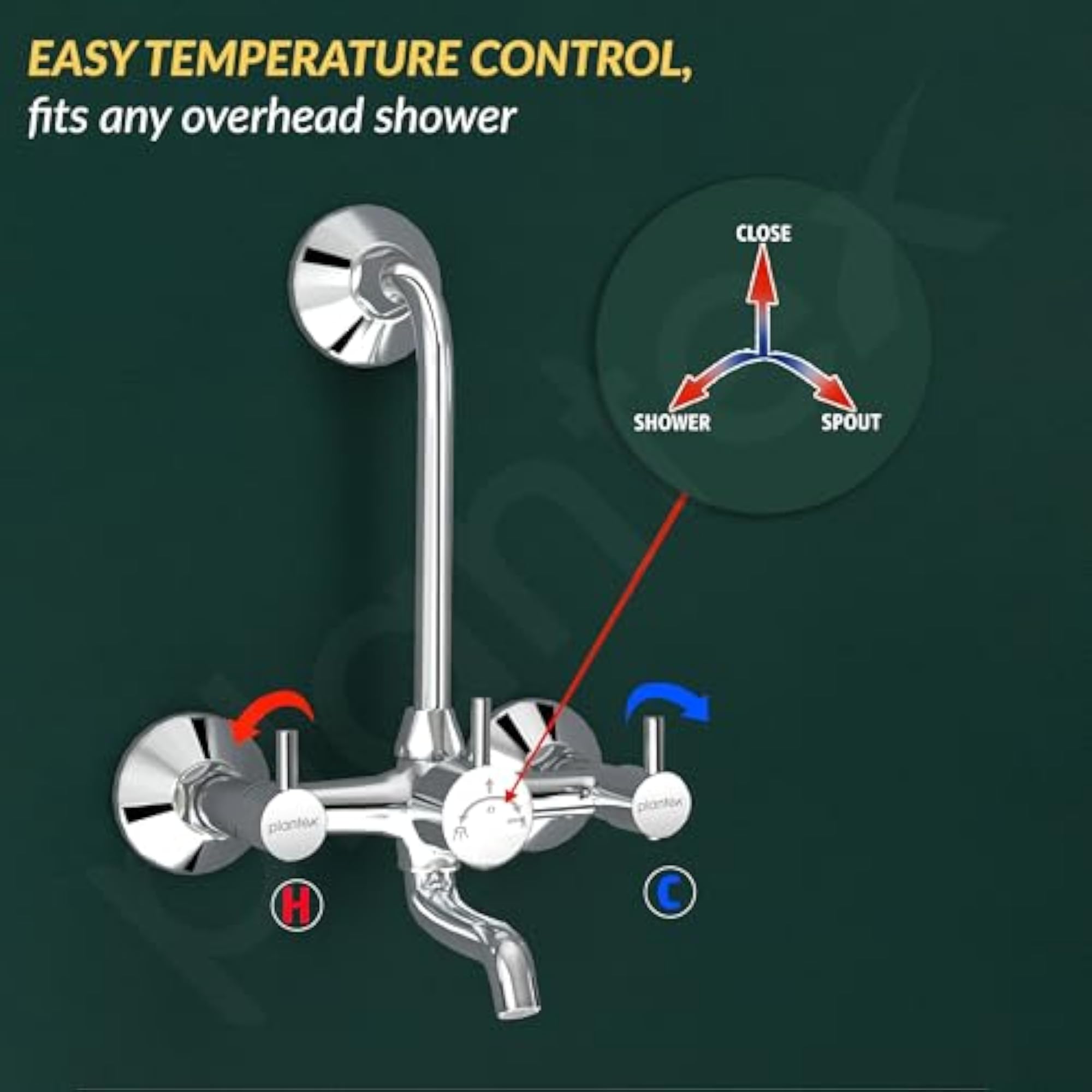 Wall Mixer for Bathroom with L-Bend Connector