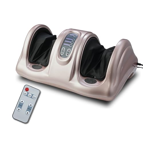 Masajeador de pies Gecheer Premium, con amasado profundo y rodillos, control remoto, nodos shiatsu, palmas de silicona suave, diseño ergonómico para pies, tobillos, pantorrillas y piernas, 7 modos de masaje, ideal como regalo miniatura 1