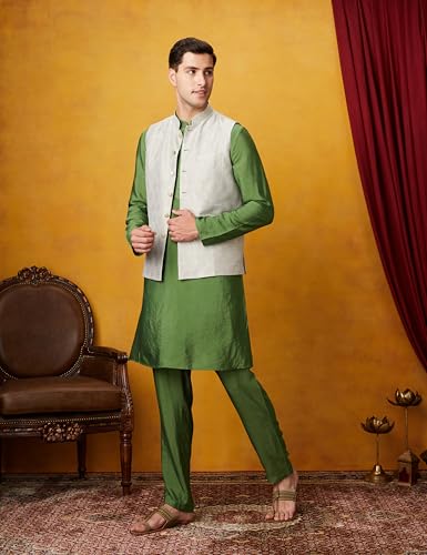 Image of Symbol Premium Men's Festive Nehru Jacket Kurta Pyjama Set (3pcs)