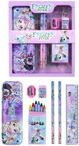KIKU Frozen Animal World Stationary Kit Set for School Kids - Stationary Kit Set for Girls/Boys Birthday Gift (Multicolor)
