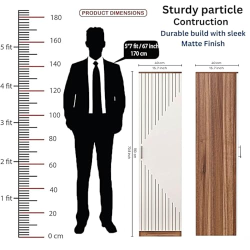 Image of Spyder Craft Fraser Single Door Engineering Wood Wardrobe for Clothes, Stylish Cupboard for Bedroom, Multi Utility Design with Multirack Storage Color - Wood Brown