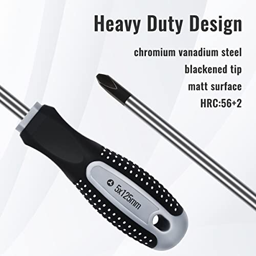 Tri-Wing Screwdriver Set (5 Pack In The Following Sizes: 1.5, 2.5, 3.0, 4.0, 5.0) Forged Steel With Triwing Y 3 Point Magnetic Tips & Soft Ergonomic Handle #TOP3