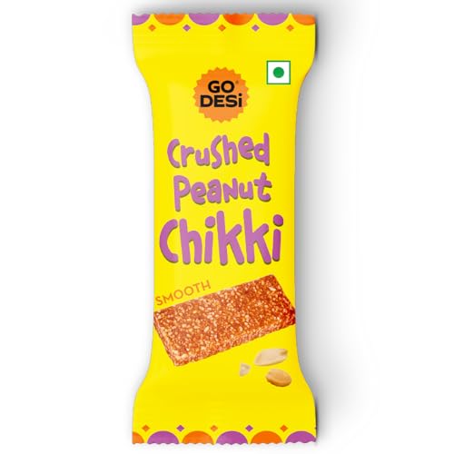 Image of Go Desi Crushed Peanut Chikki Bar | No Added Preservatives and Colours | Gajak | Sweets | Gazak | 50 pieces