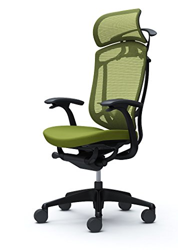 オカムラ オフィスチェア コンテッサ セコンダ 固定肘 エクストラハイバック 座:クッション グリーン CC48MS-FPC5