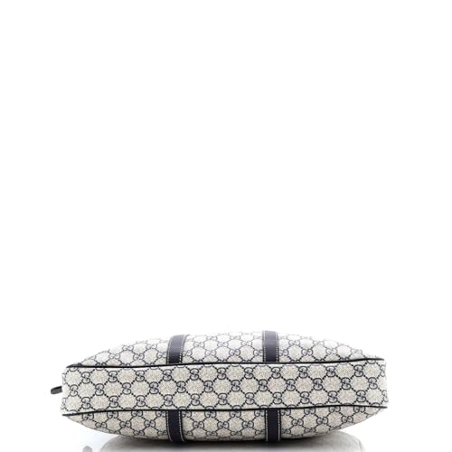 Pre-Loved Convertible Briefcase GG Coated Canvas with Leather Large, Blue4