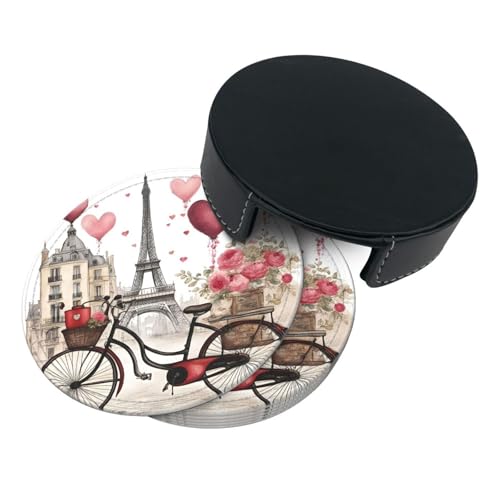 Dessous de verre Love Paris pour apéritif et décoration de table
