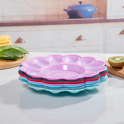 Doitool 3Pcs Deviled Egg Tray 12 Slot Plastic Easter Eggs Serving Platter Deviled Egg Dish Meatball Plate For Hard Boiled Deviled Eggs Deserts 24X3Cm Random Colors #TOP5