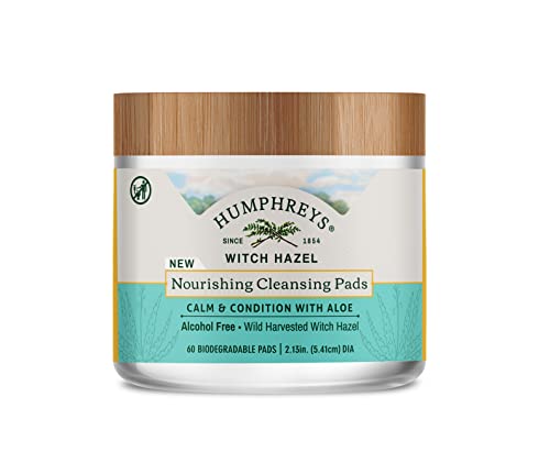 Image of Humphreys Nourishing Witch Hazel Cleansing Pads with Aloe, Alcohol Free