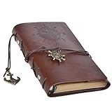Saitec Hot Sale ! Brown Color Vintage Classic PU Leather Notebook for Diary, Travel journal and Note