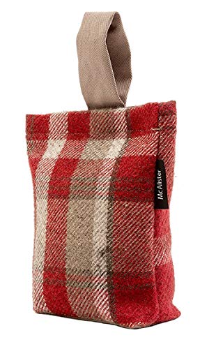 McAlister Textiles Heritage | Türstopper im Tartan-Muster kariert in Rot | Designer Deko ungefüllter Türsack Rustikal Schottischer Landhausstil