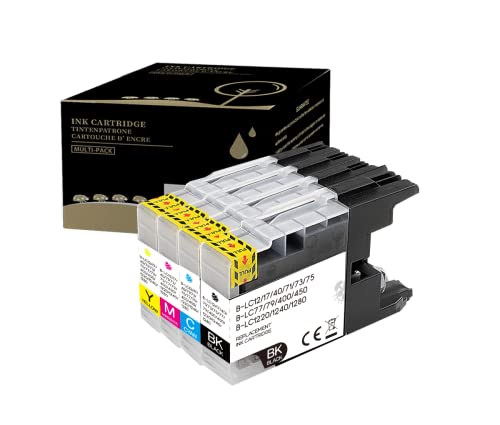 Contenuto della confezione: 4 cartucce d'inchiostro Contiene 1 LC1240 / LC1280 XL nero, 1 LC1240 / LC1280 XL ciano, 1 LC1240 / LC1280 magenta, 1 LC1240 / LC1280 XL giallo.