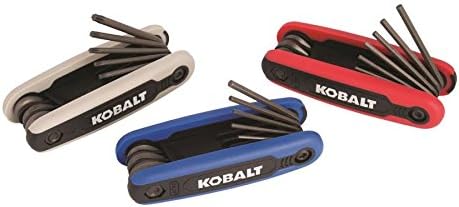 Miniatura 2 de Kobalt 498862 Juego de llaves hexagonales plegables de 25 teclas, pulgadasmétricotorx, paquete de 3