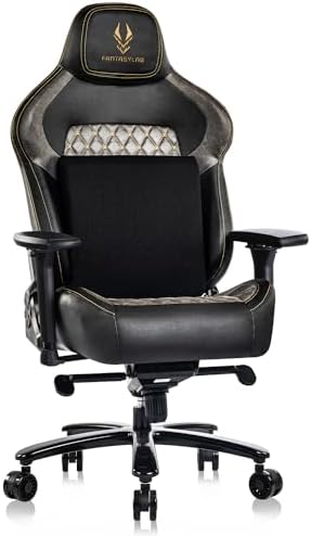 FANTASYLAB Big and Tall Gaming Chair 450 Lbs Computer Ergonomic Office Chairv Gaming Chairs for Adults Comfy Gamer Chair Wtih 4D Adjustable Arms and Memory Foam Lumbar Support