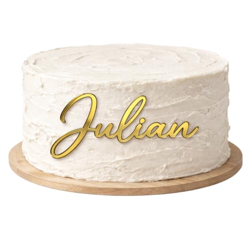 Custom Acrylic Cake Name Plaque | Cake Name Plate Plaque | Made in the USA | Cake Letters | Custom Cake Name Sign | Customizable Cake Topper Decoration for Birthday,BabyShower,Wedding