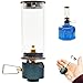 Linterna de gas, lámpara de vela de ensueño linterna de gas con vidrio resistente al calor, lámpara de gas con válvula ajustable, luz de gas para acampar y caminar, linterna de gas