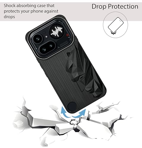 Image of NIUKIN Mobile Back Case for Nothing Phone 4a Pro 5G | 3D Engraved Design | Shockproof Cover | Black