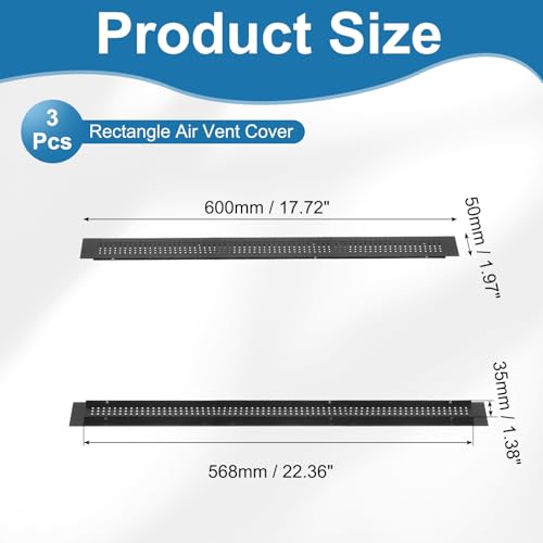 Grille de ventilation en aluminium pour aérer placard, armoire et porte de cuisine - 3