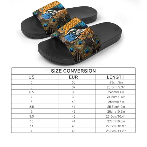 Peacock House Sandals Non-Slip Bathroom Slippers Beach Summer Shoes for Men Women2