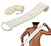 MH ZONE Exfoliating Loofah Back Scrubber, Long Loofah Back Scrubber & Oval Face Brush & Columnar Bath Scrubber with Natural Loufa for Men and Women (3 In 1 Set), Perfect Christmas Gifts