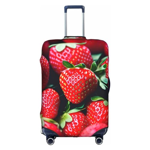 Fresh Strawberry Print Decorative Washable Luggage Cover Personalized Anti Scratch Suitcase Protector