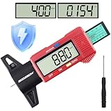 GODESON Misuratore Profondità Battistrada Digitale, Spessimetro Pneumatici con Schermo LCD Largo, 0-25,4 MM/1 Pollice, Strumento Pneumatico Auto Camion Moto(Rosso)