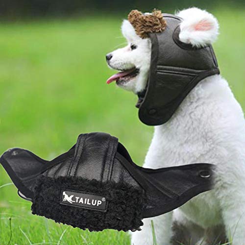 POPETPOP Kreative Fliegermütze Für Kleine Hunde Haustier Kostümkappe Windschutz Winter Warme Pilot Mütze Größe S Für Fotos Partys
