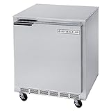 Beverage Air UCF24AHC Commercial Undercounter Freezer, Stainless Steel Compact Arctic Refrigerator with 6" Casters, Self-Closing Reversible Door, Electronic Control, 2 Shelves