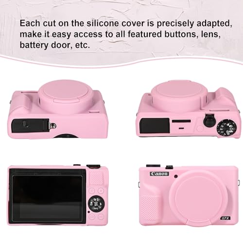 Funda de silicona rosa para Canon G7X Mark III - Fernando Cortés