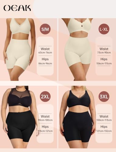 Image of OEAK Womens Tummy Control Shapewear Seamless Girdle High Waisted Shapewear
