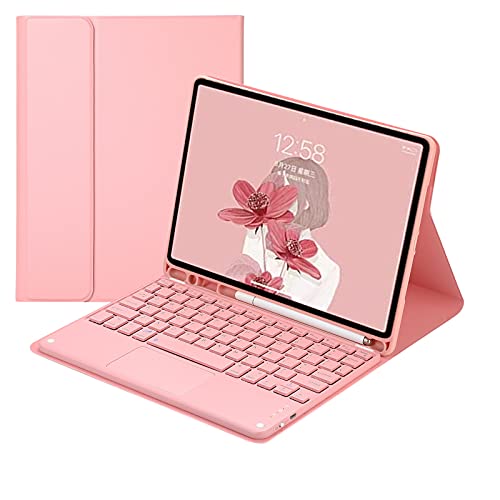 タッチパッド搭載 iPad Air 5 Air4 キーボードケース iPad Air 第4世代 2020/ 5世代 2022 10.9ケース マグネット 分離式 カラーキーボード ペンホルダー 付き 手帳型 軽量 薄型 Bluetooth ワイヤレス スマ