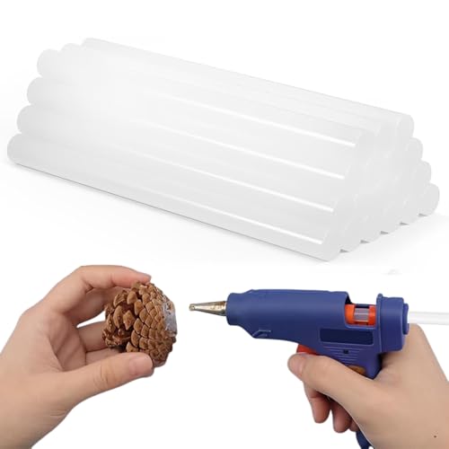 MEXRUMI 20 Bâtons De Colle Chaude 7X100Mm, Bâtons De Colle Chaude Transparents, Colle Chaude Pour Pistolet À Colle, Bâtons De Colle Pour Bricolage Réparation Décoration
