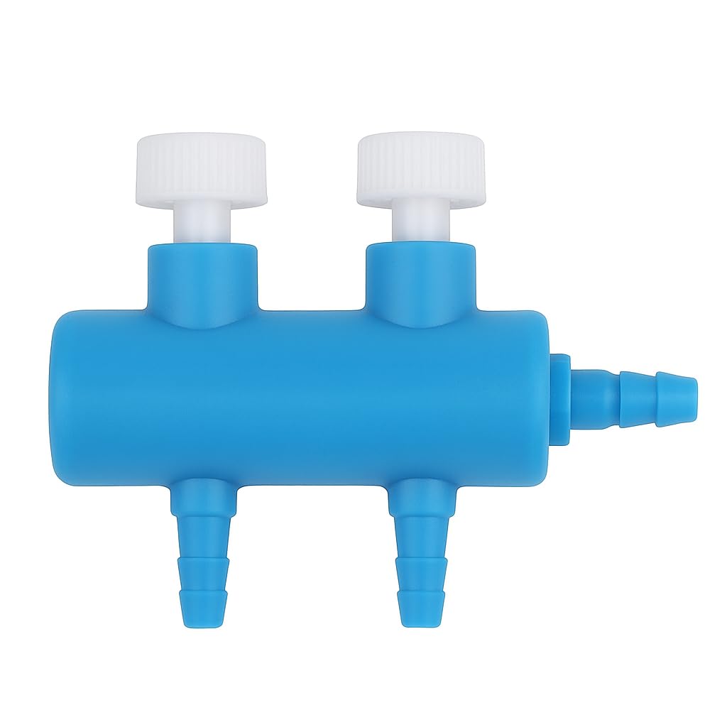 VAYINATO® 2 Way Aquarium Air Pump Plastic Splitter (Blue) Dual Outlet Air Flow Control Valve | Durable Plastic Fish Tank Air Distributor Connector-image-18