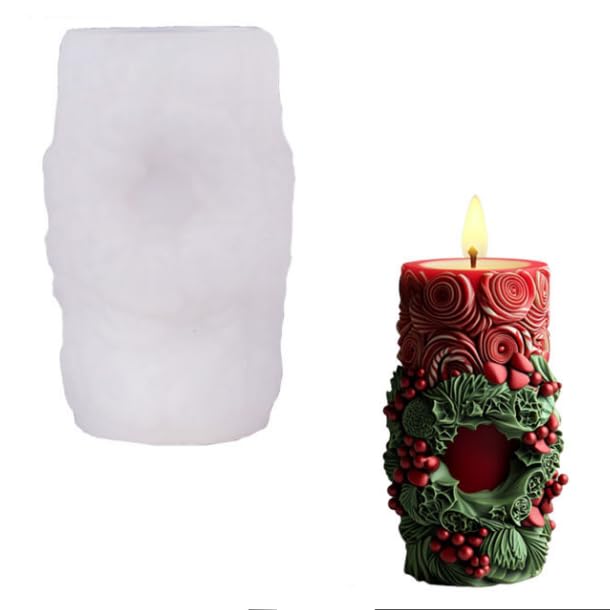 Christmas Candle Moulds for Candle Making Silicone Mold for Crafting Baking