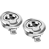 2PCS Boat Latch Flush Pull Slam Latch for Marine Boat Boor Latches 1/4'' Door Cabinet Hardware Silver Zinc Alloy