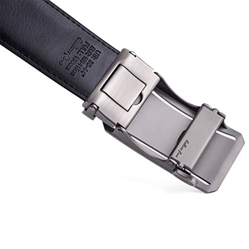 Image of Beltox Men Leather Belt w Slide Ratchet Interchangeable Buckle