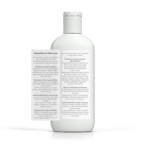 Dr Organic Moroccan Argan Oil Conditioner, Revitalising, Natural, Vegan, Cruelty-Free, Paraben & SLS-Free, Recyclable & Recycled Ocean Bound Plastic, Certified Organic, 265ml, Packaging may vary - Image 4