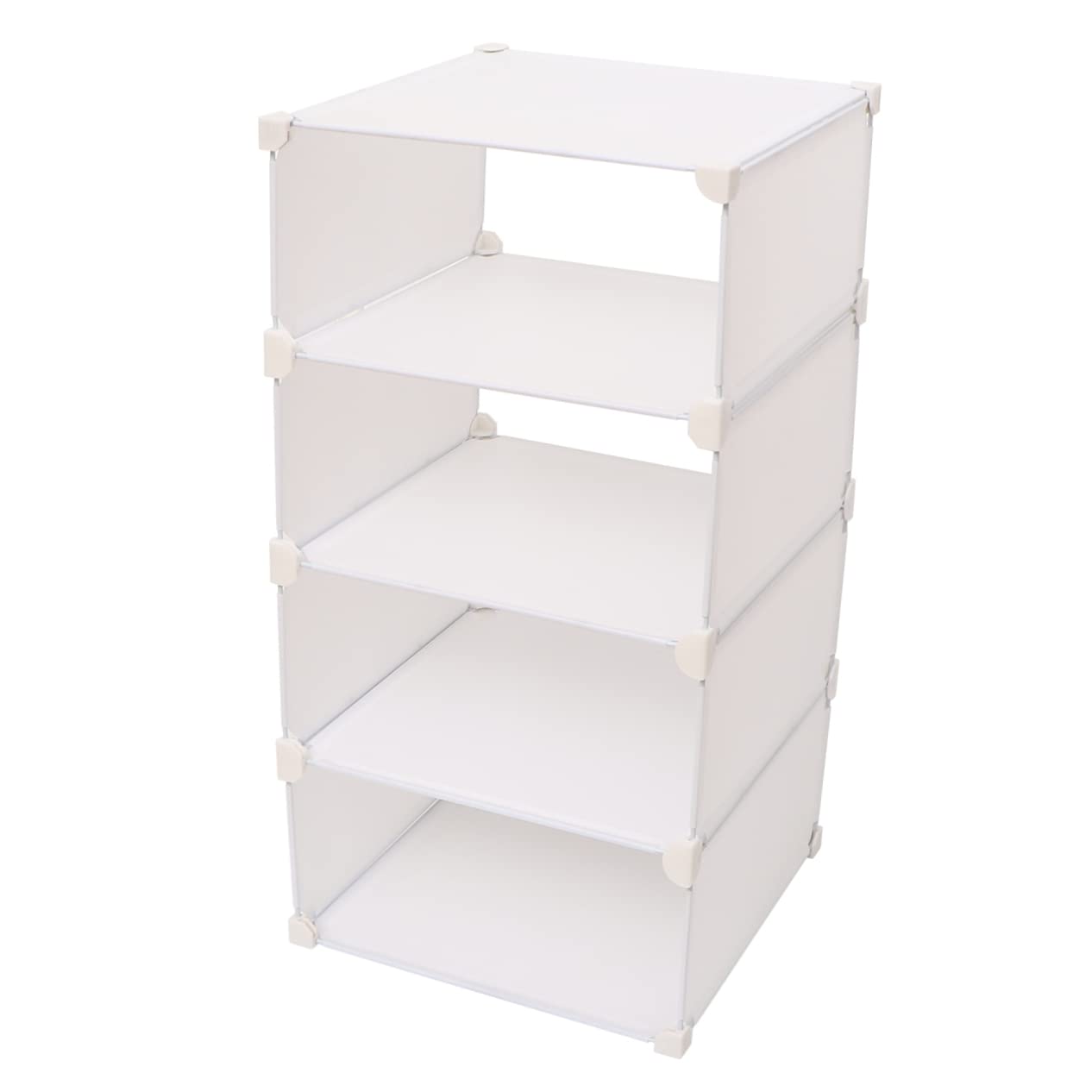 Armadio Organizzatore Armadio Rack di Stoccaggio con Ripiani e Cassetti Tessuto Comò Stand per Abbigliamento Stoccaggio Bianco Tessuto Armadio Organizer Mensola Stand