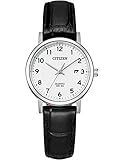 citizen quartz uhrwerk WR 5 bar CITIZEN Damen Analog Quarz Uhr mit Leder Armband EU6090-03A